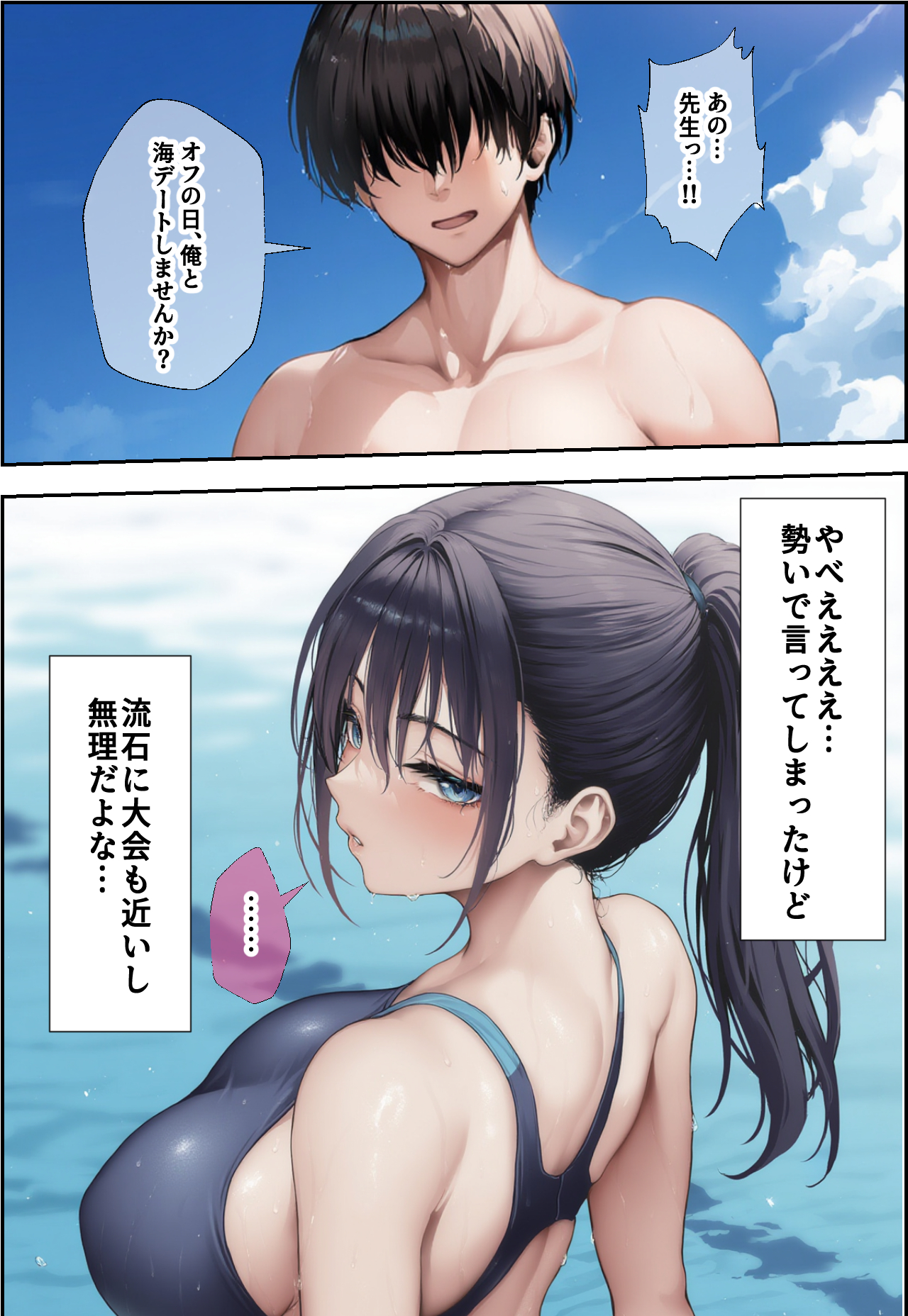 発情したドスケベ水泳部顧問(27)と3泊4日の合宿で禁断の濃厚イチャラブ生ハメH 画像5