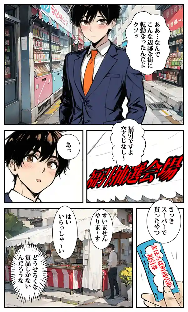 商店街の福引き引いたら人妻が当たった同人フル漫画画像3