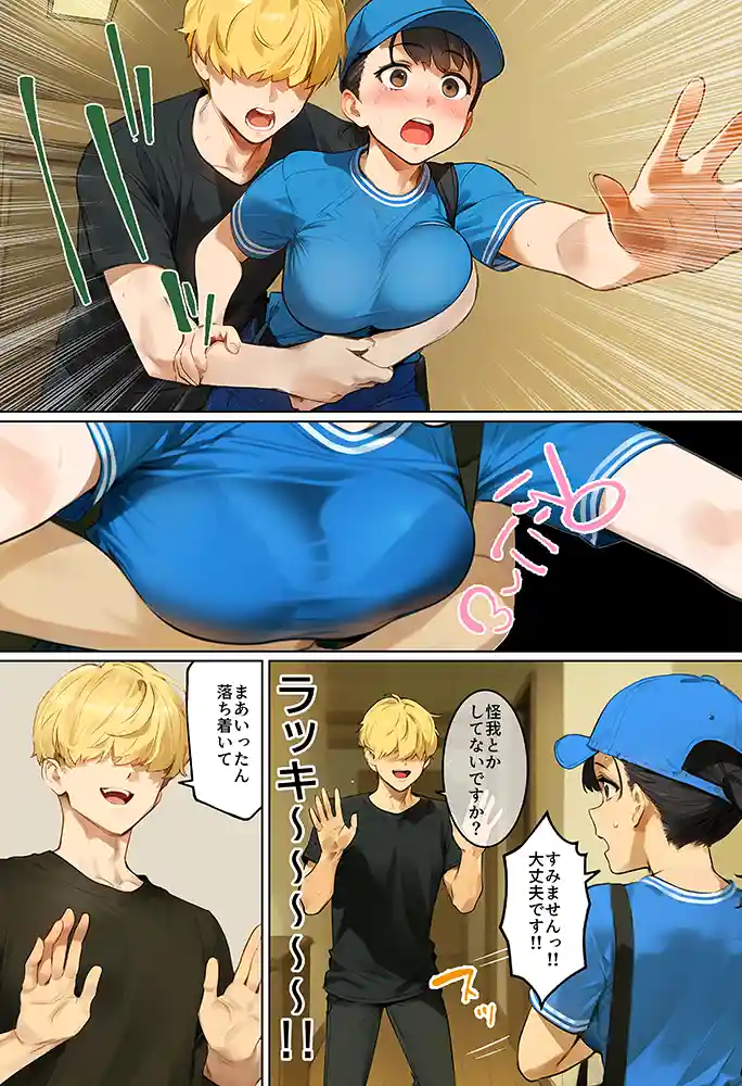 【実話】引っ越し見積もり中、新人ちゃん（22）のバキバキスマホにマチアプ通知！ヤリモク男子から「俺が」守らなきゃwww同人フル漫画画像9