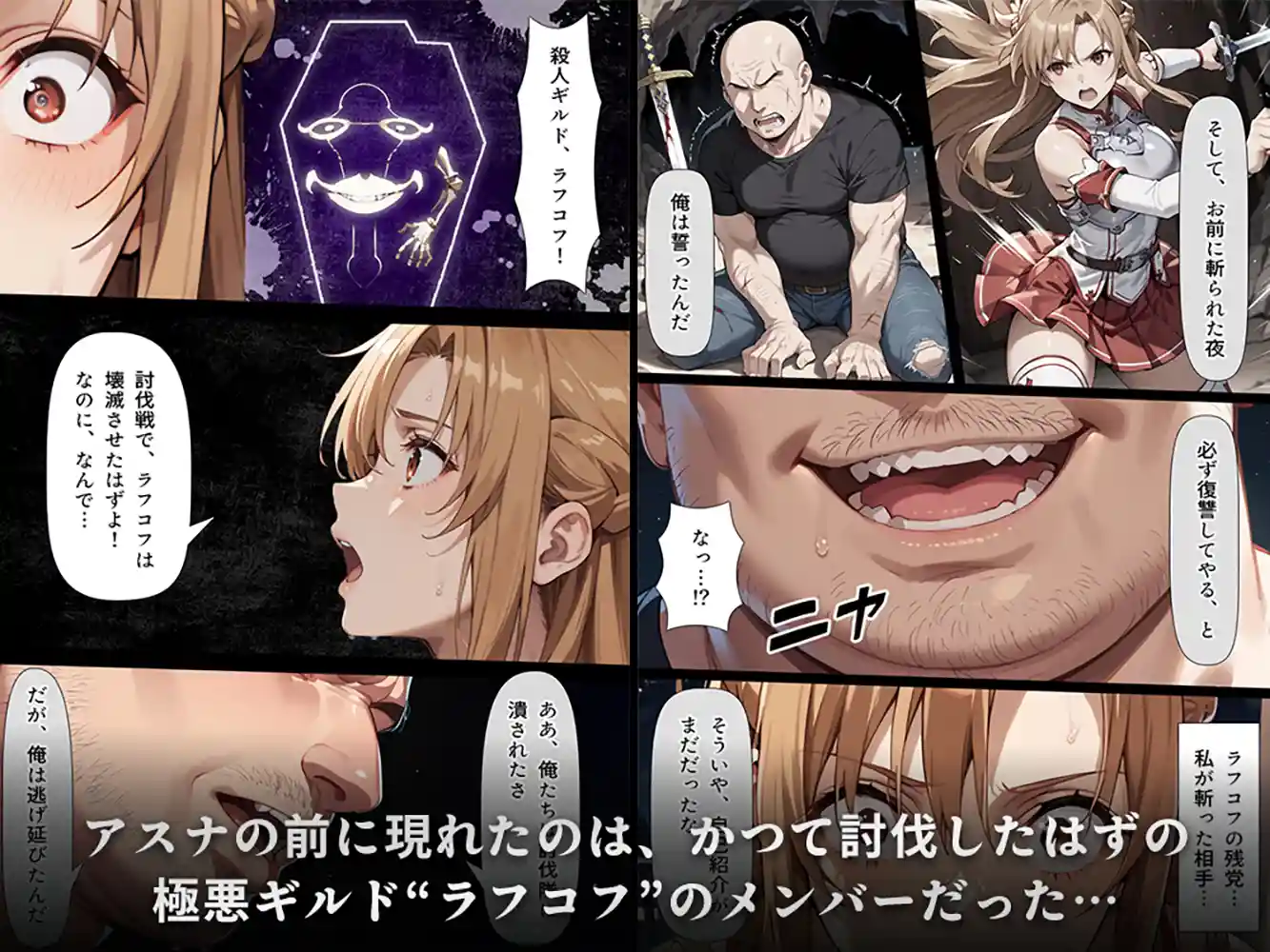 復讐されるアスナ-極悪プレイヤーは現実世界まで追ってくる- 同人フル漫画画像39