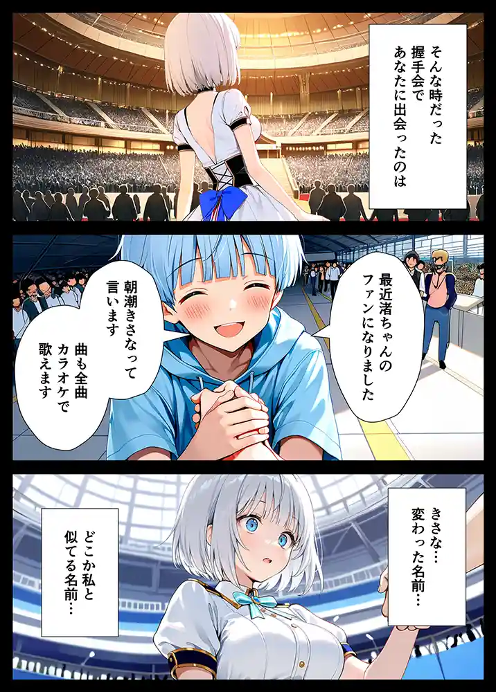 陰キャでドルオタな俺が人気アイドルそっくりに女体化して本人と3 Pすることになったの画像86