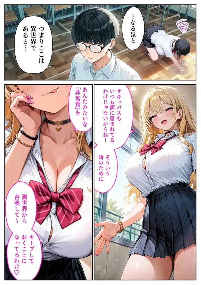 “【エロ漫画】サキュバスJ◯