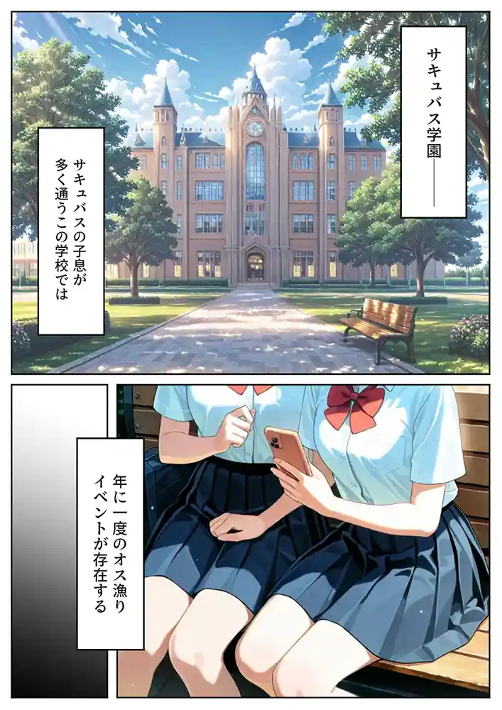 “【エロ漫画】サキュバスJ◯
