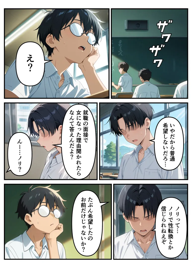 【エロ漫画】性転換希望調査に僕だけ希望するで出した結果、本当に女の子になってしまった話 モザイク版【コミック宴】無料エロ漫画商業誌 フル漫画画像3